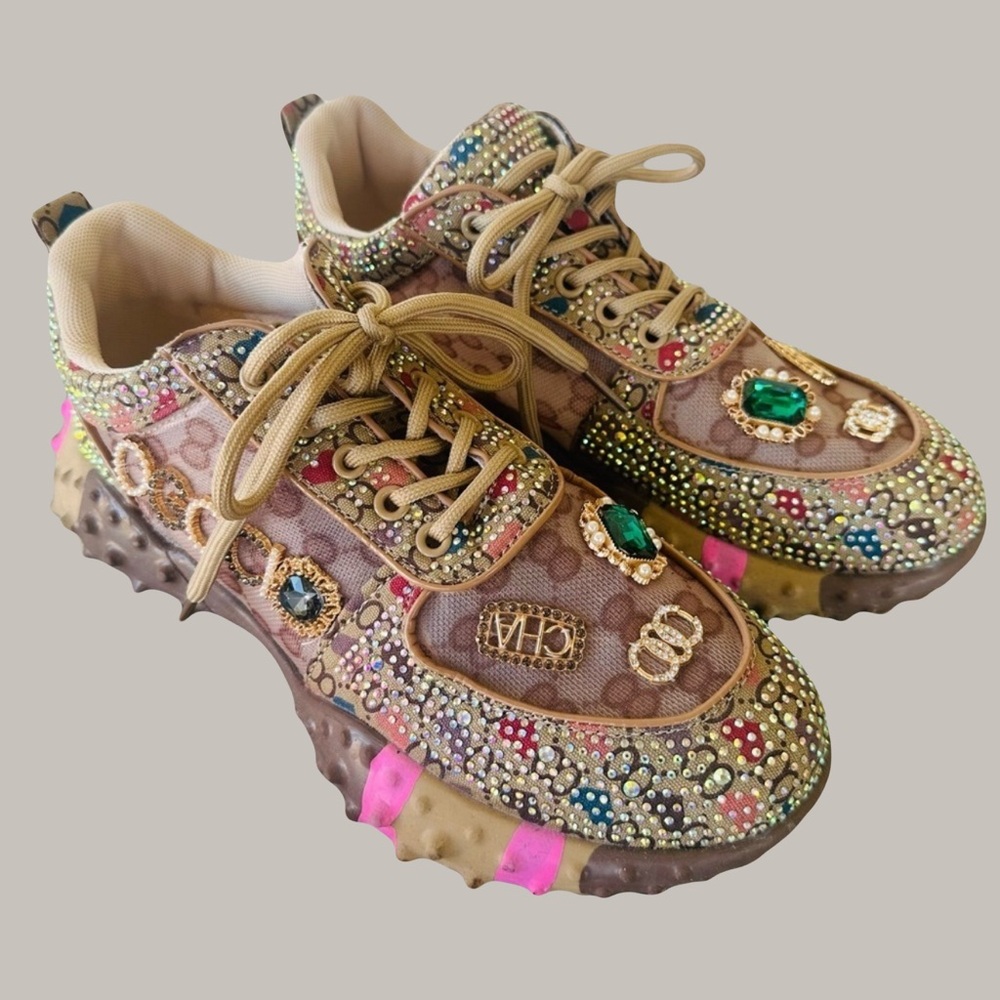 OOG Generation Sneakers sz 40 chunky‎ crystal bling streetwear